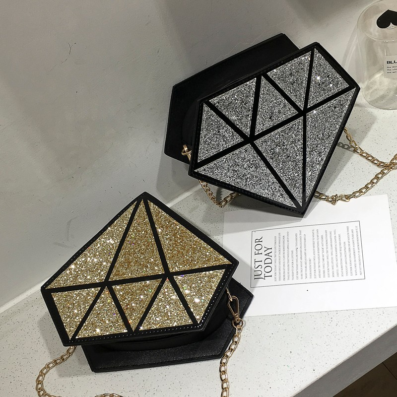 New arrival designer Diamond shape small bing purse women hand bags luxury ladies purse handbags for women 